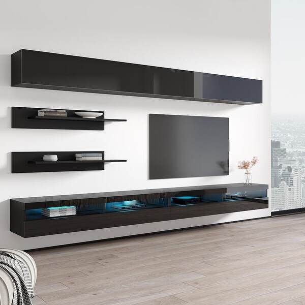 Fly I1 35TV Wall Mounted Floating Modern Entertainment Center