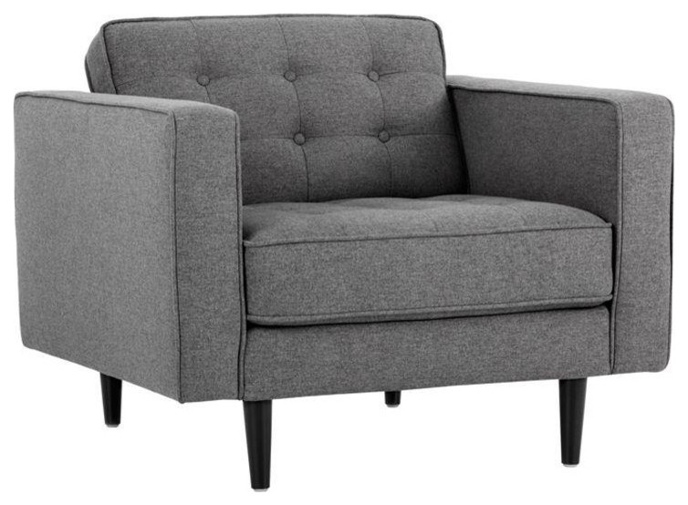 Stella  Armchair   Dark Grey   Midcentury   Armchairs And Accent Chairs   by Virgil Stanis Design  Houzz