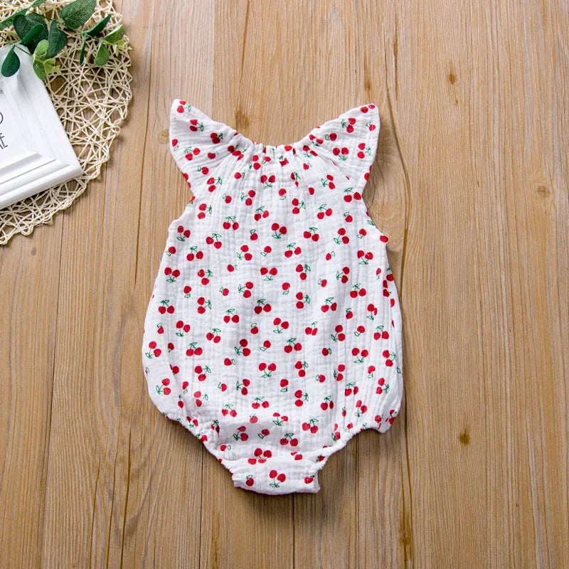 Summer Newborn Infant Baby Girls Romper Muslin Cotton Linen Infant Romper Playsuit Jumpsuit Fashion Baby Clothing