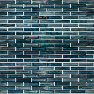 MSI Oasis Blast 12 in. x 12 in. Glossy Glass Patterned Look Wall Tile (15 sq. ft.Case) GLSBRK-OABLA6MM