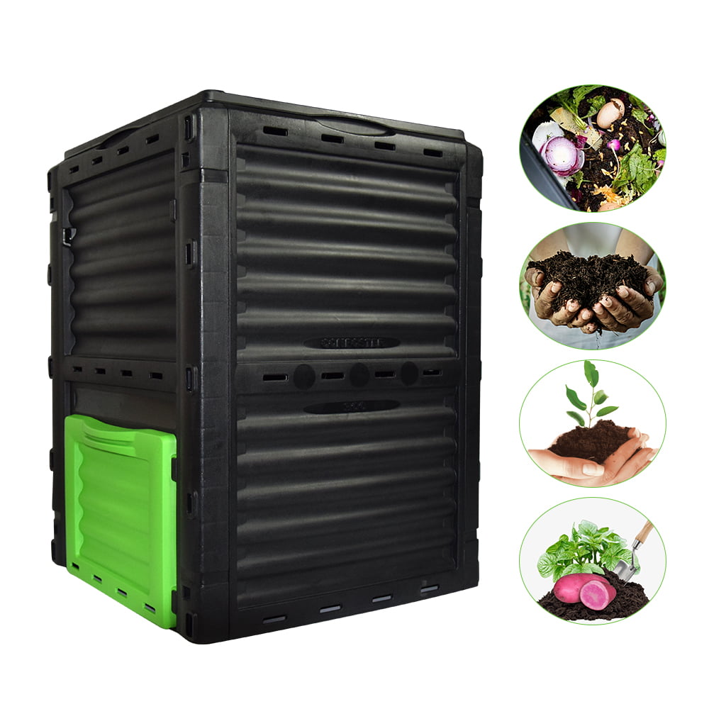 EJWOX Large Garden Compost Bin , 80 Gallon(300 L), Easy Assembling, Large Capacity