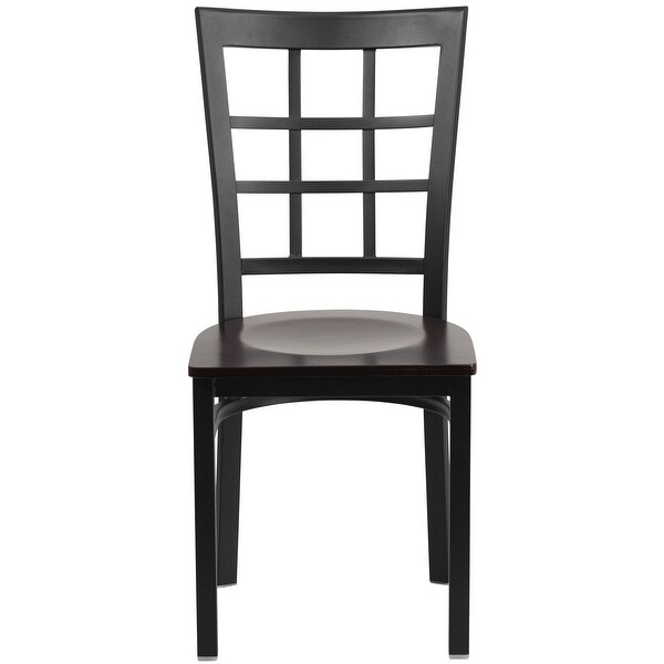 Steel Window Back Restaurant Chair - 16.5