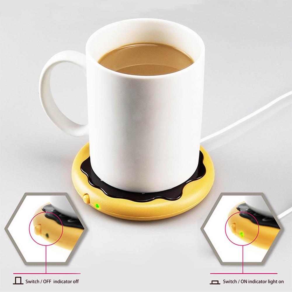 Tohuu Warmer Coaster Donut Mug Coaster Mug Warmer Cup Warmer For Home Office Desk Use Electric Beverage Warmer Constant Temperature Plate For Tea incredible