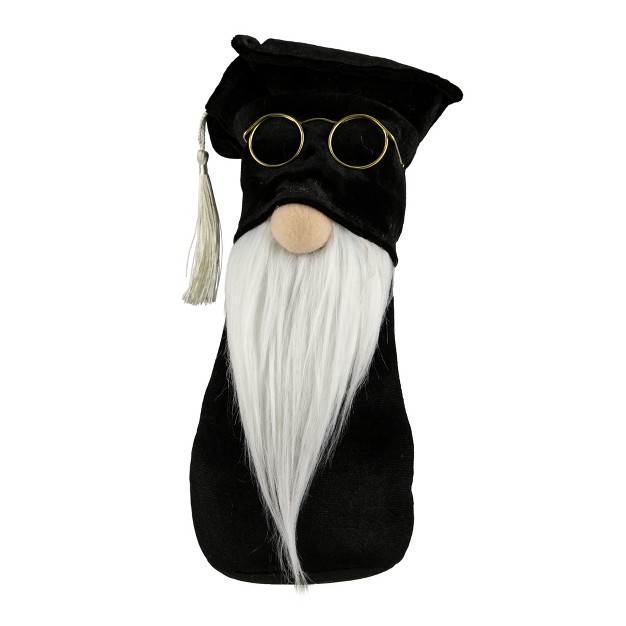 Graduation Day Boy Gnome In Black Cap And Gown