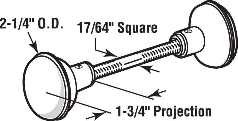 Prime-Line Bright Brass Replacement Knobs Right or Left Handed