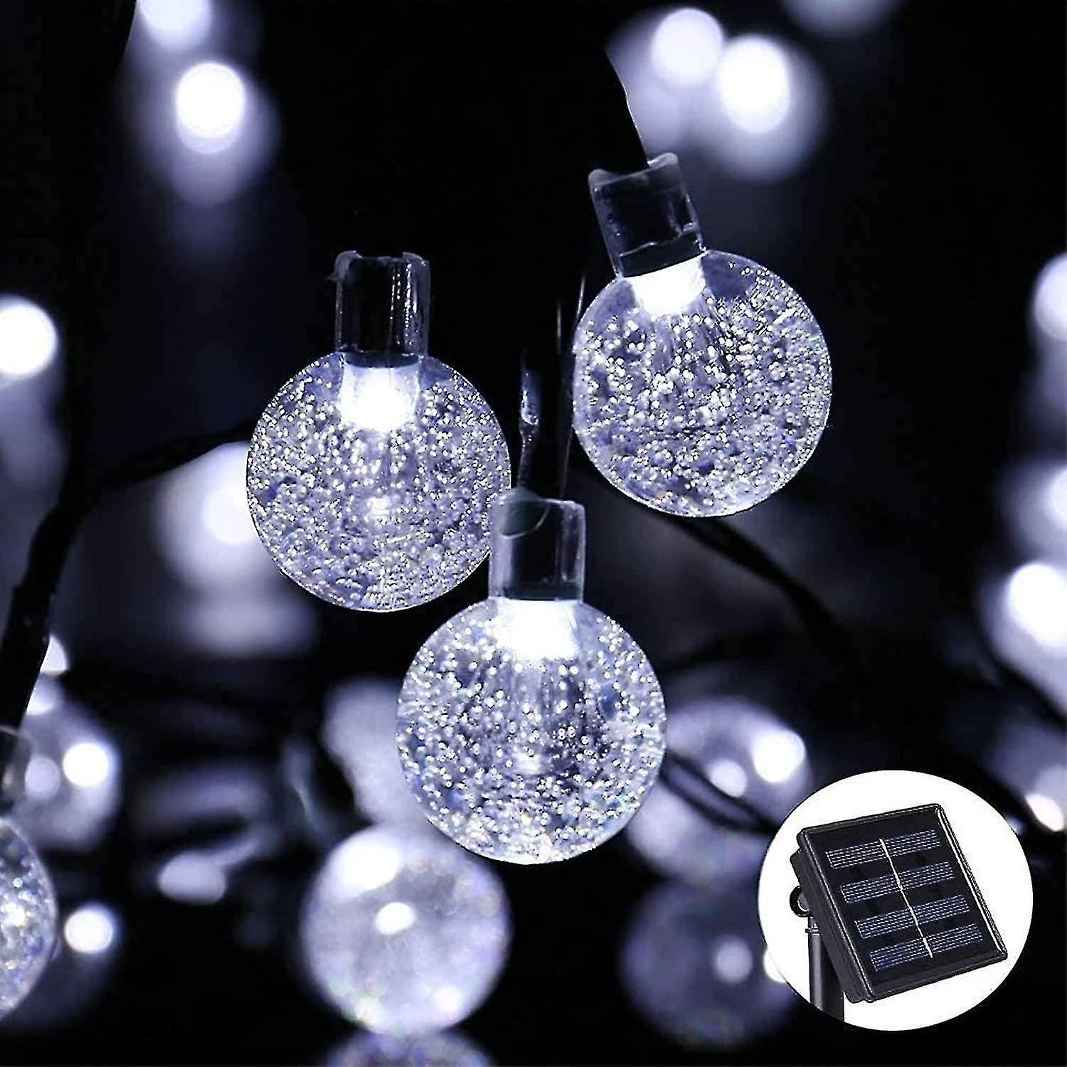 Solar Garden Lights Outdoor， 36ft 60 Led Solar String Lights Waterproof， Solar Powered Crystal Ball