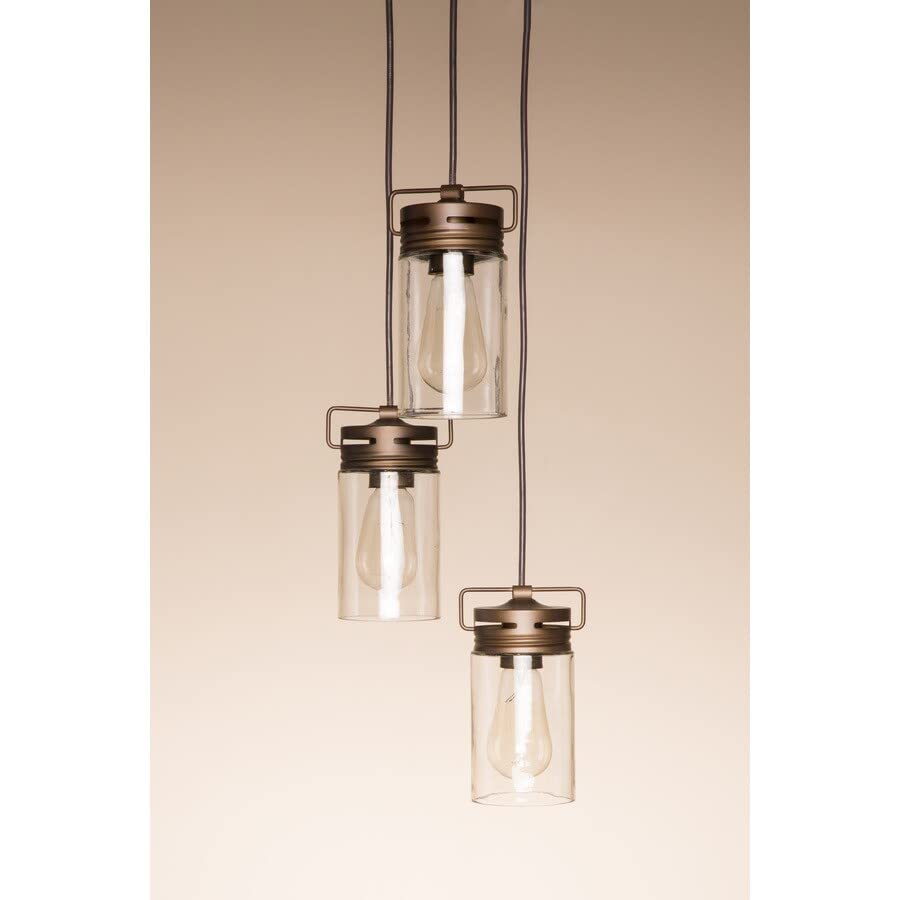 allen + roth B10006 Vallymede 7.7-in Olde Bronze Multi-Pendant Light