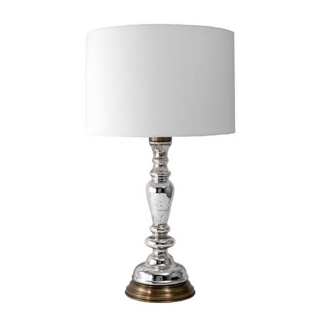 Glass amp Metal Table Lamp