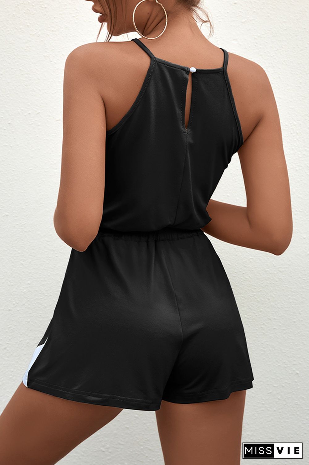 Halter V-neck Shorts Sport Romper Wholesale