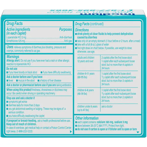 Imodium 18-Count Multi-Symptom Relief Caplets