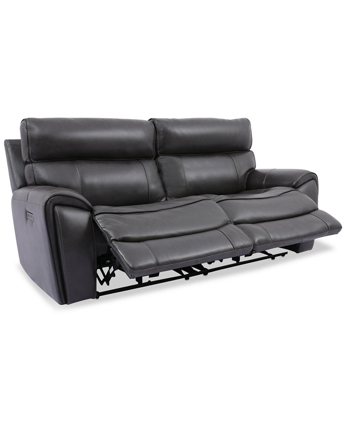 Furniture CLOSEOUT! Hutchenson 2-Pc. Leather Sectional with 2 Power Recliners and Power Headrests