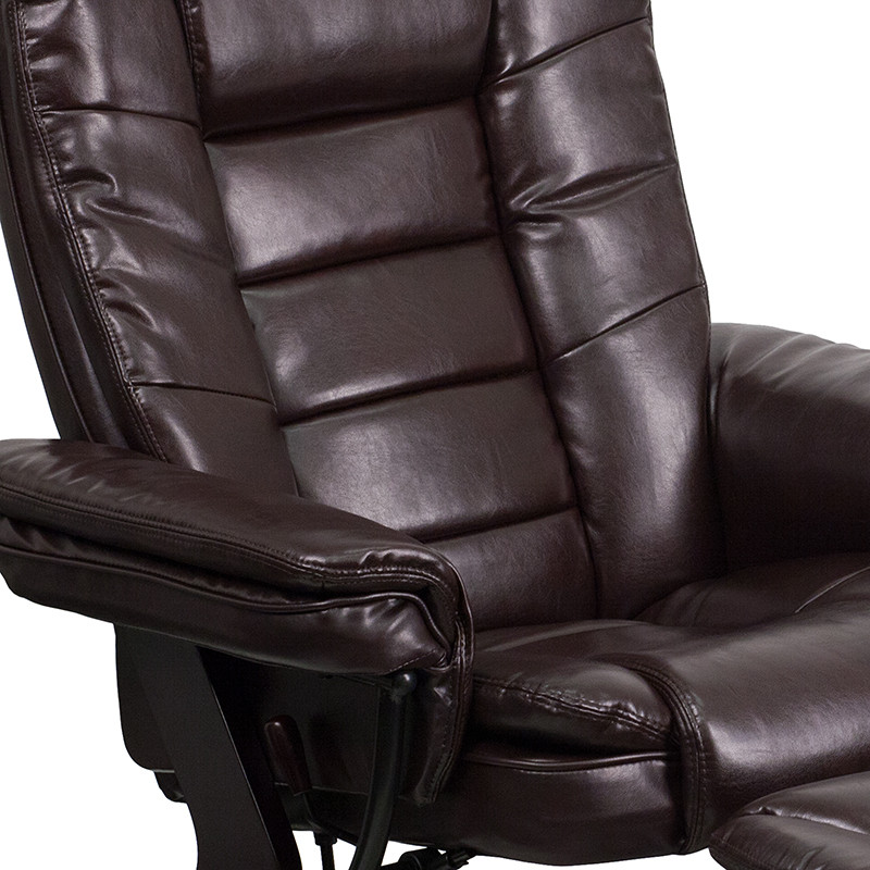 Brown Leather Recliner and Ottoman   Contemporary   Recliner Chairs   by First of a Kind USA Inc  Houzz