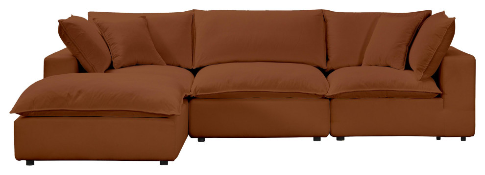 Cali Rust Modular 4 Piece Sectional   Transitional   Sectional Sofas   by First of a Kind USA Inc  Houzz