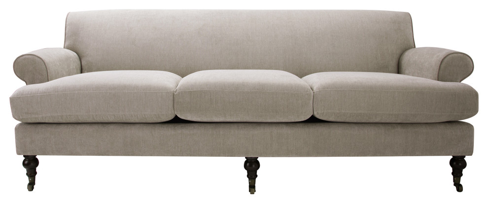 Alana Lawson Three Cushion Tight Back Sofa   Traditional   Sofas   by Jennifer Taylor Home  Houzz