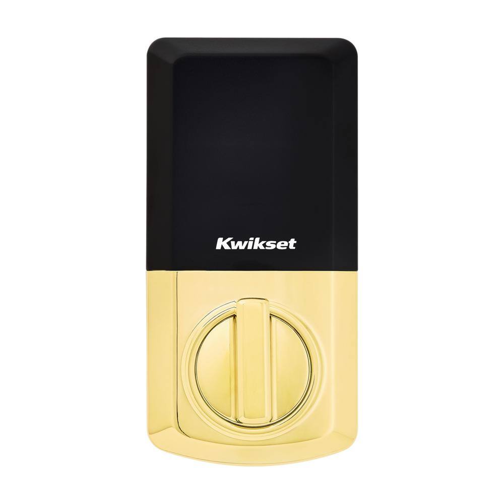 Kwikset Smartcode 260 Traditional Lifetime Polished Brass Keypad Single Cylinder Electronic Deadbolt featuring SmartKey Security 9260TRLL03SMTRB