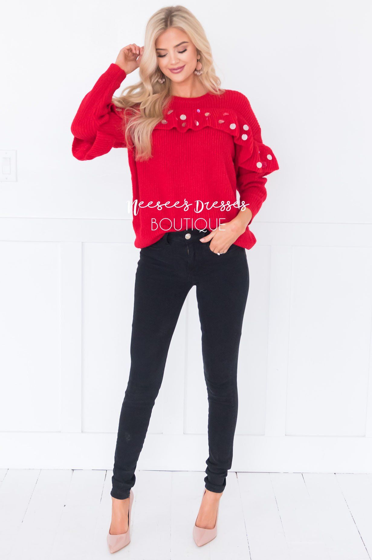 Add A Little Sparkle Modest Sweater