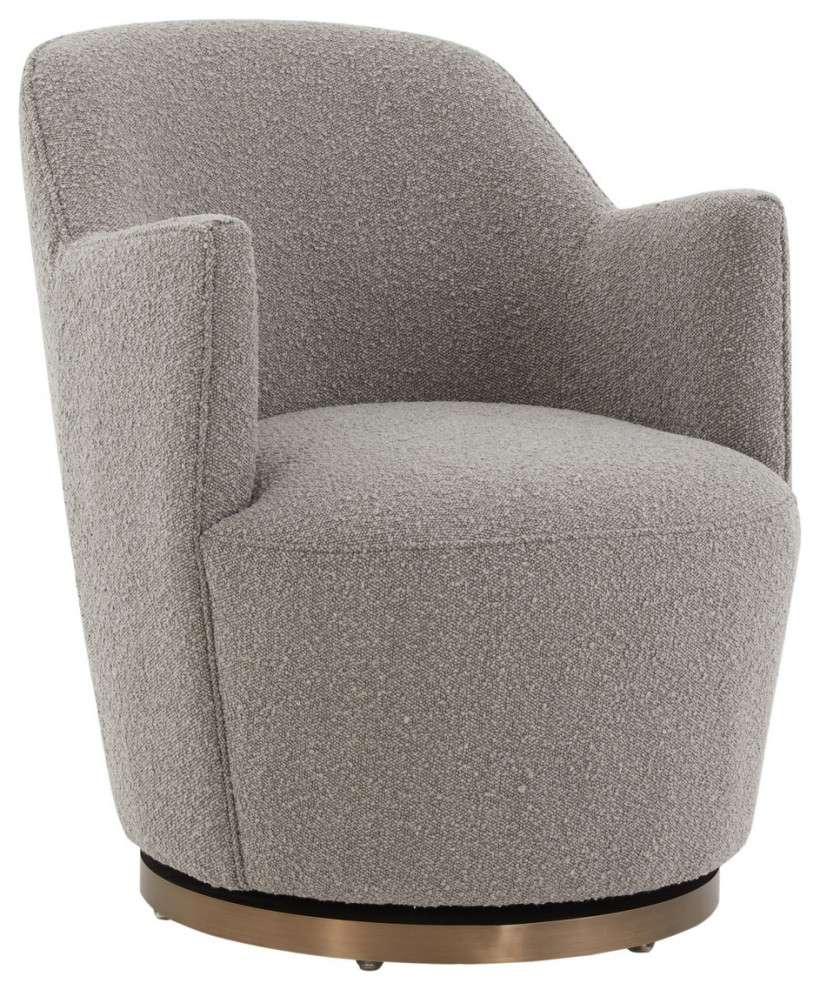 Safavieh Couture Christian Boucle Swivel Accent Chair   Contemporary   Armchairs And Accent Chairs   by Safavieh  Houzz