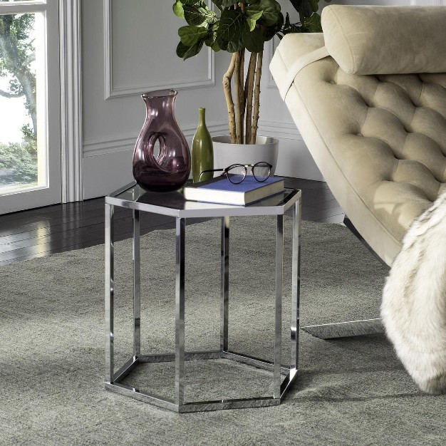 Teagan End Table Chrome Safavieh