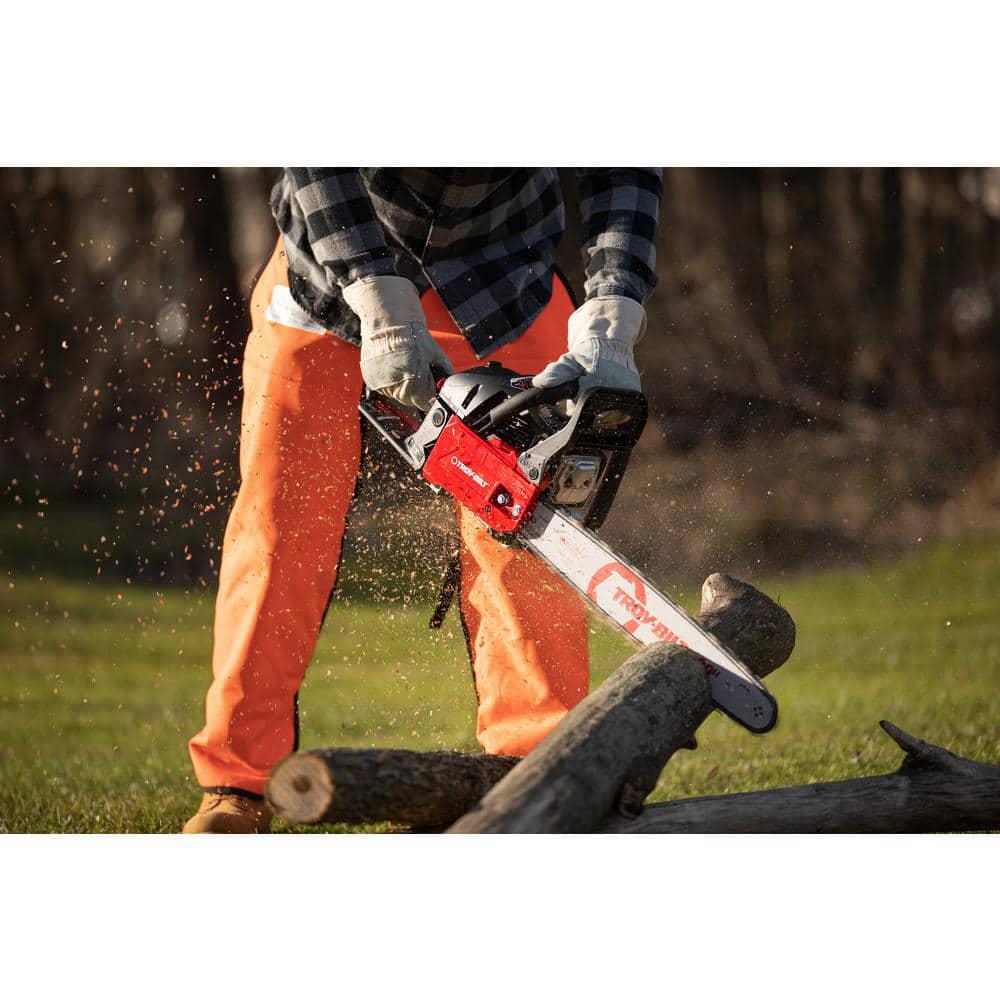 TroyBilt 20 in 46 cc Gas 2Cycle Chainsaw with Automatic Chain Oiler and HeavyDuty Carry Case Included