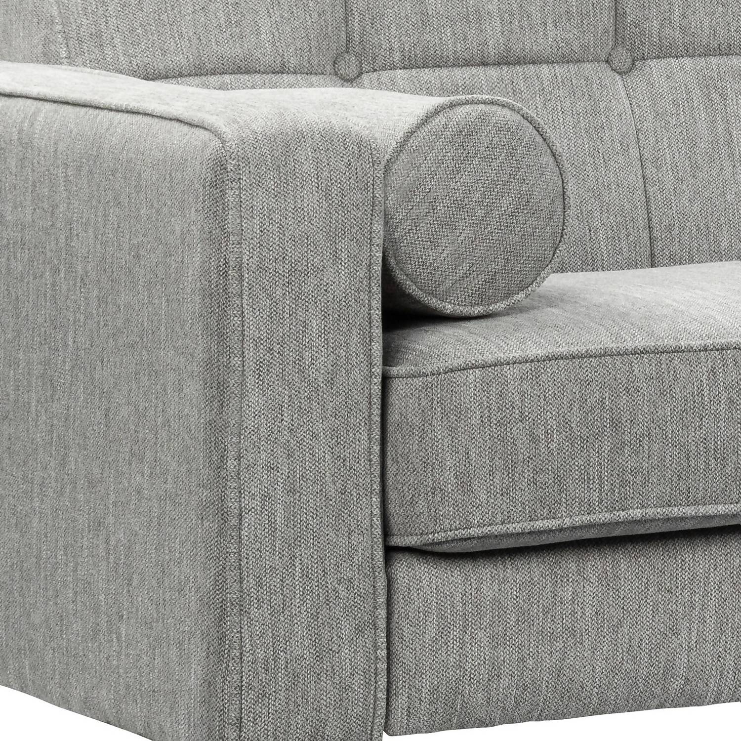 Draper Woven Fabric 3 Seater Sofa in a Box Grey