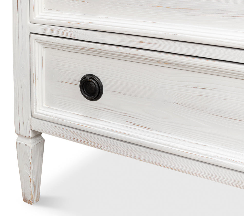 Dorris Bungalow Chest of Three Drawers White   Traditional   Accent Chests And Cabinets   by Sideboards and Things  Houzz