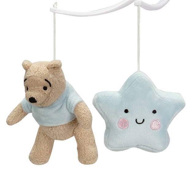 Bedtime Originals Starlight Pooh Musical Baby Crib Mobile Blue Animals