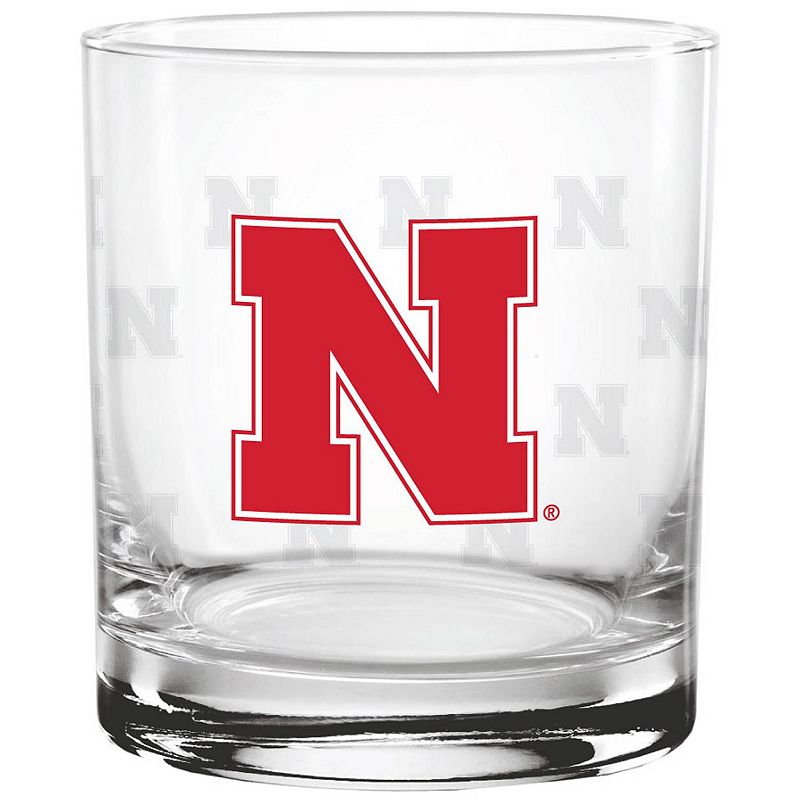 Nebraska Huskers 14oz. Dad Rocks Glass