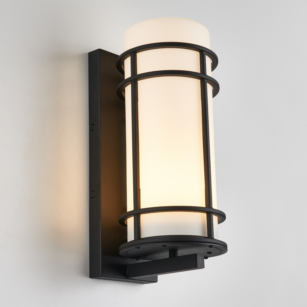 Artika Stellar Outdoor LED Integrated Wall Light Fixture  Black   Craftsman   Outdoor Wall Lights And Sconces   by Artika  Houzz