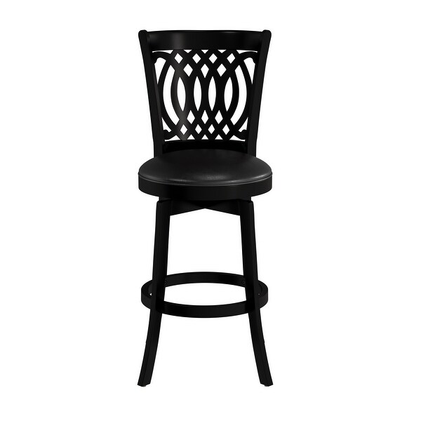 Hillsdale Furniture Van Draus Wood Swivel Stool， Black