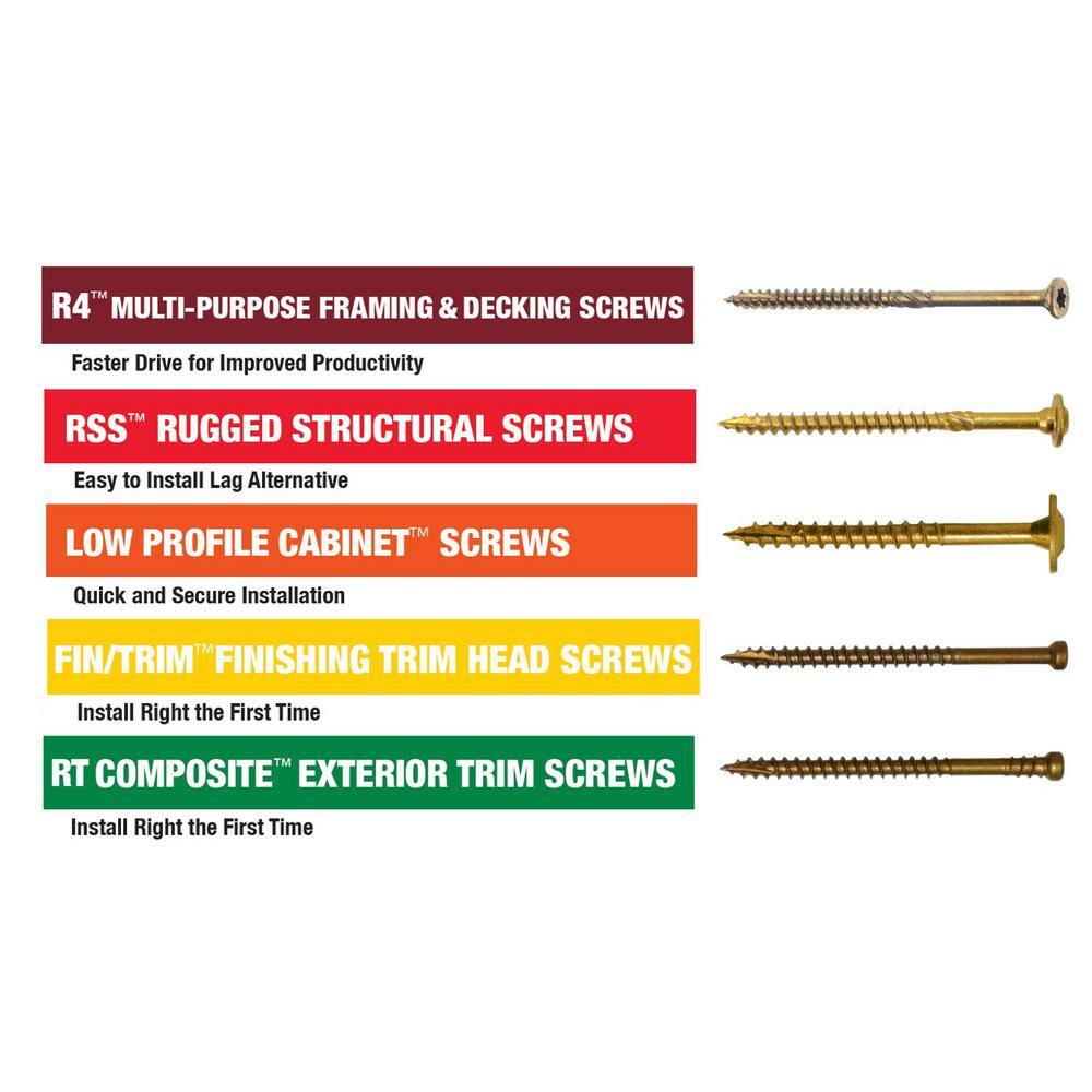 GRK Fasteners #9 x 3-18 in. Star Drive Bugle Head Multi-Purpose Framing Screw Extended Contractor Pack (720-Piece) 121050