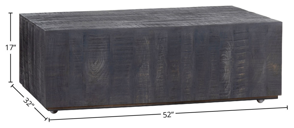 Fulton Mango Wood Cocktail Table  Brown   Rustic   Coffee Tables   by Crestview Collection  Houzz