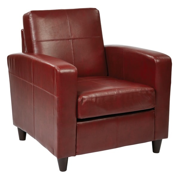 Copper Grove Mandevilla Club Chair in Environmentally Friendly Eco Leather/ Solid Wood Legs