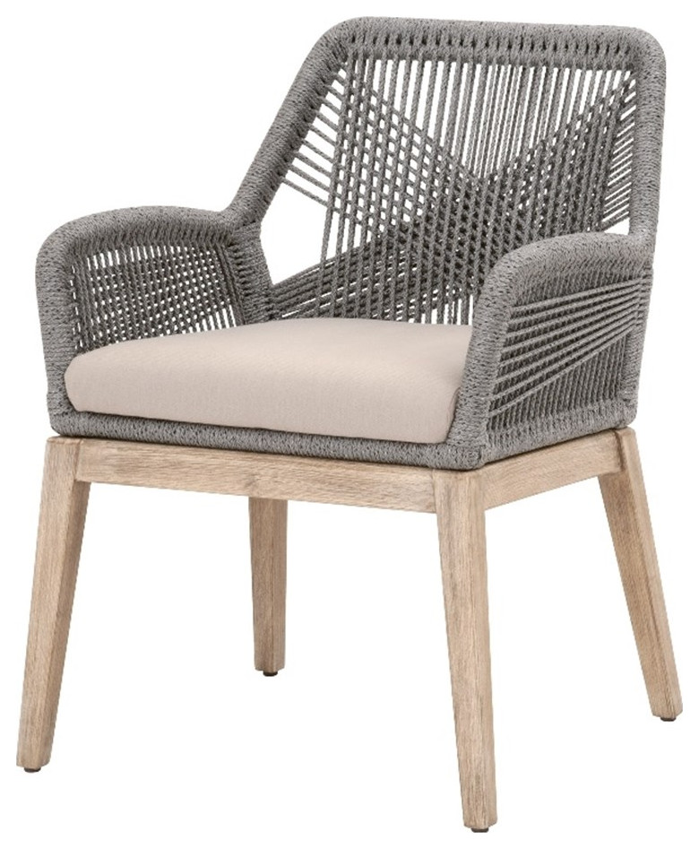 Pemberly Row Modern / Contemporary Fabric Arm Chair in Gray (Set of 2)   Beach Style   Dining Chairs   by Homesquare  Houzz