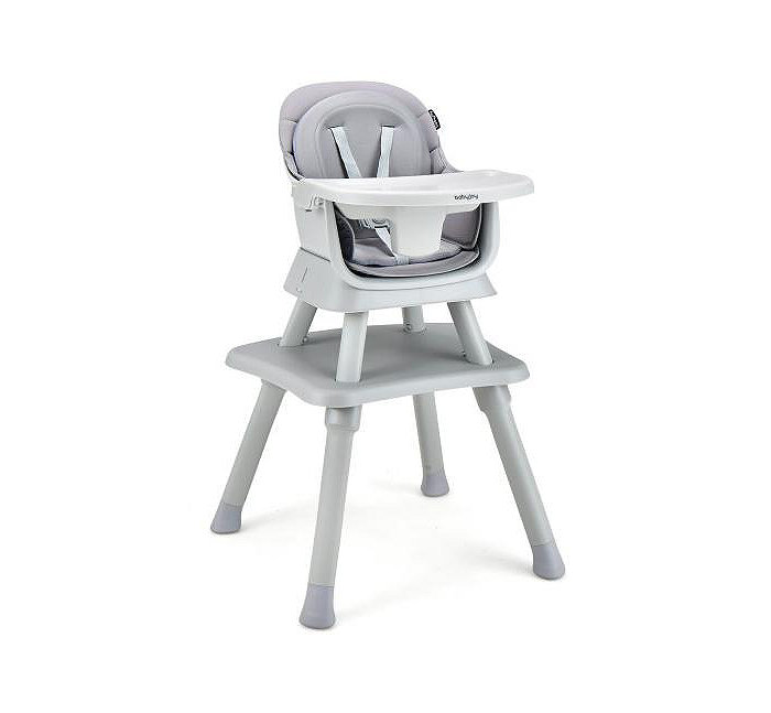 Slickblue 6-in-1 Convertible Baby High Chair With Adjustable Removable Tray