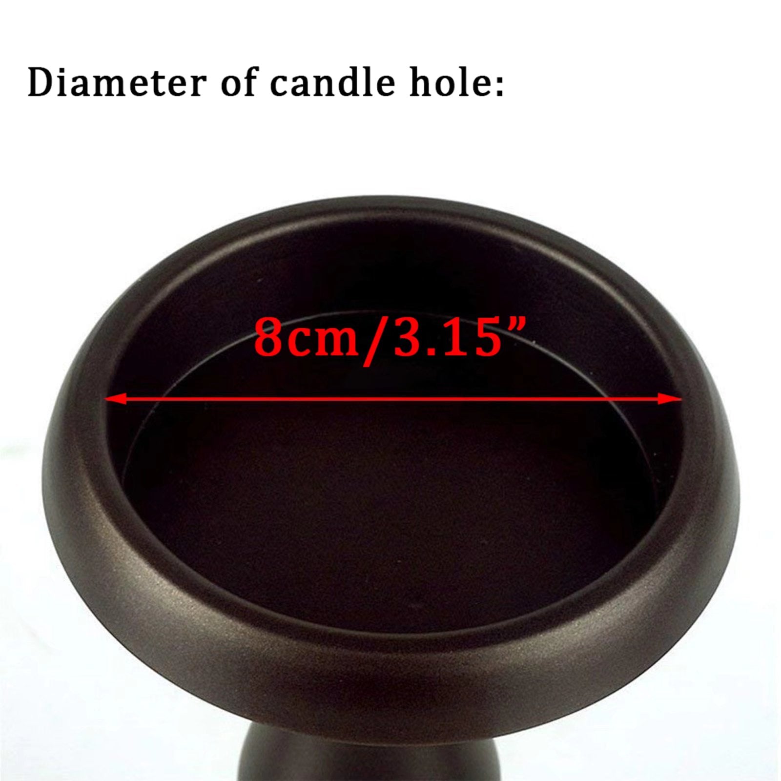 Sziqiqi Candle Holder for Pillar Candles Black Metal Candle Stand Set of 3