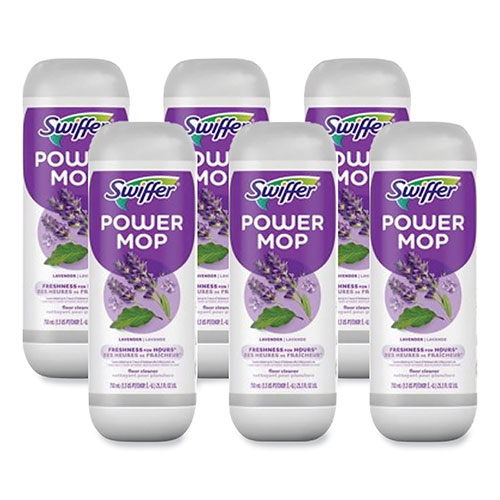 Procter and Gamble Swiffer PowerMop Refill Cleaning Solution | Lavender Scent， 25.3 oz Refill Bottle， 6