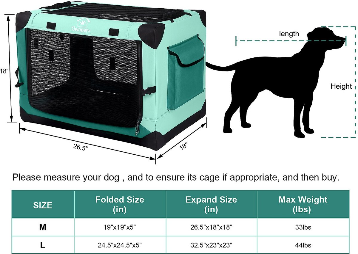 Ownpets 4 Door Folding Portable Dog Crate