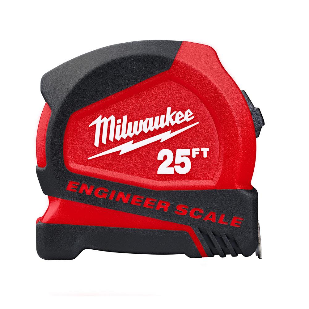 Milwaukee 25' Compact Tape Measure with Engineer Scale 48-22-6625E from Milwaukee