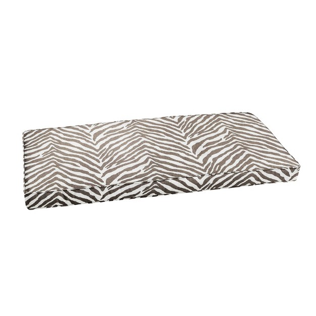 Sunbrella Indoor outdoor Corded Bench Cushion Gray Zebra