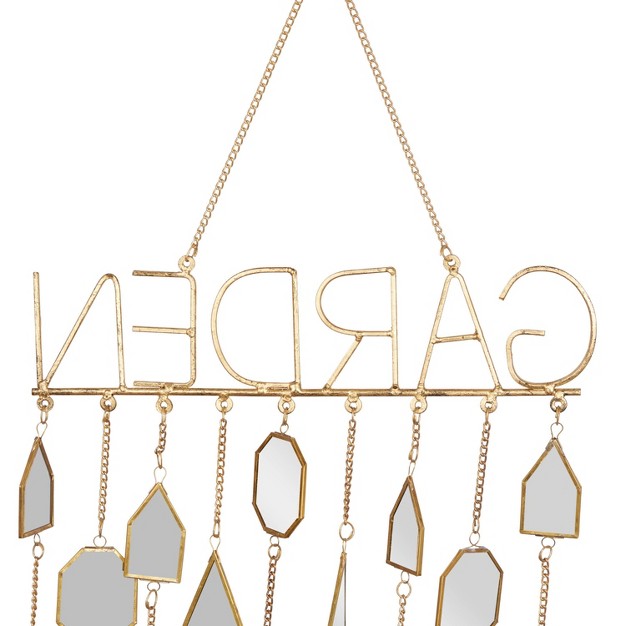 Iron Eclectic Garden Windchime Gold silver Olivia amp May