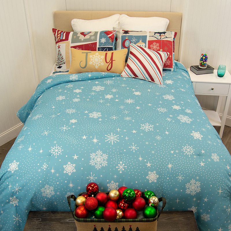 Reversible Retro Christmas Comforter Set