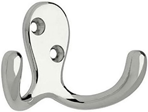 Liberty Hardware Chrome Double Prong Robe Hook