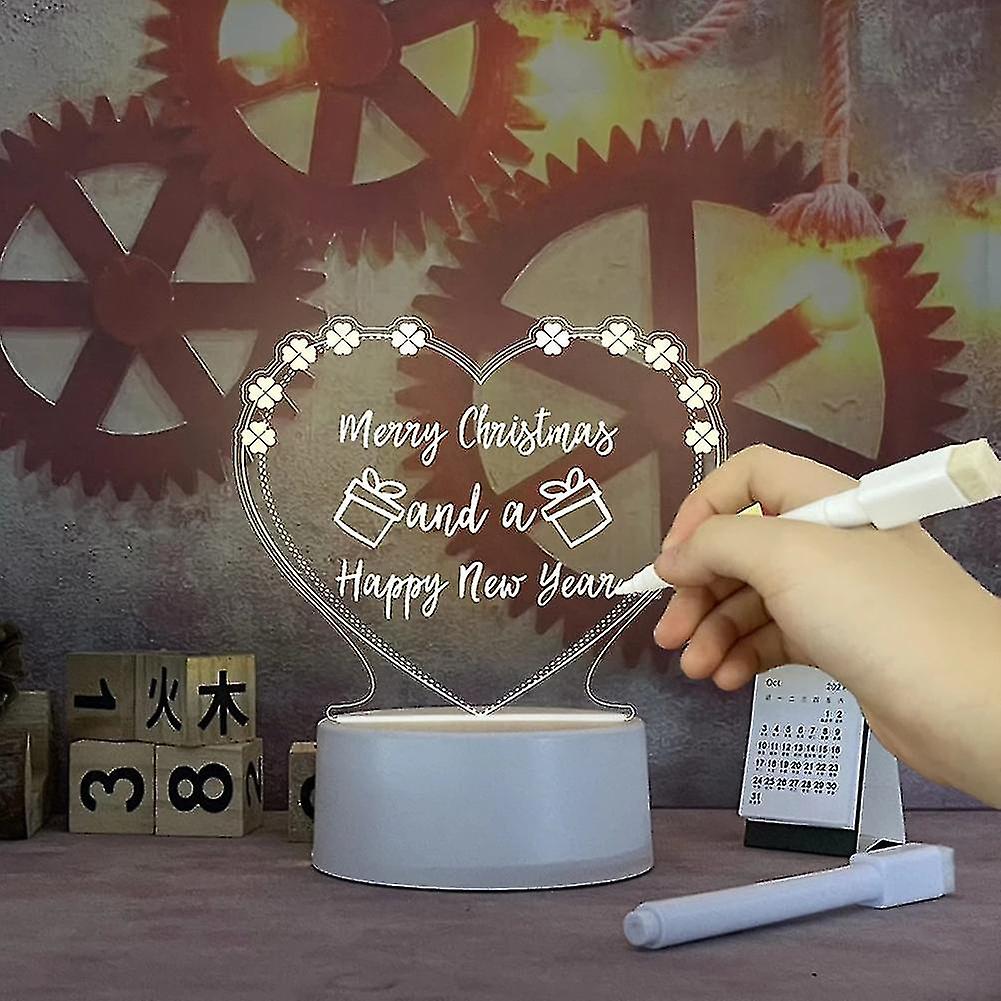 Note Board Creative Led Night Light Usb Message Board Holiday Light With Pen Gift For Children Girlfriend Decoration Night Lamp