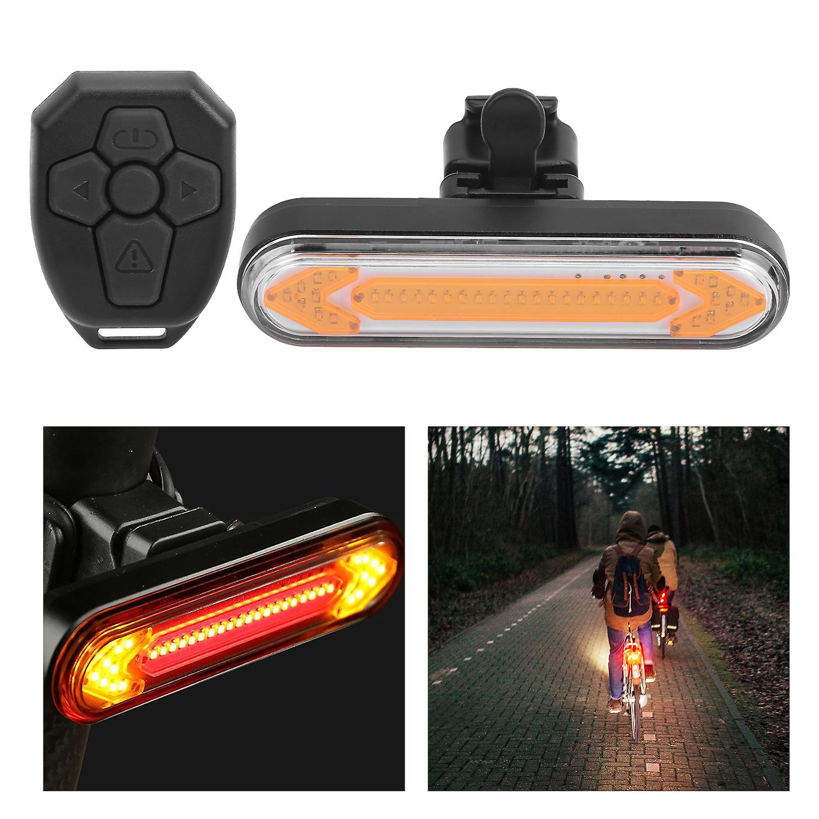 Mountain Bike Turn Signal Tail Light Usb Rechargeable Bicycle Remote Control Rear Light