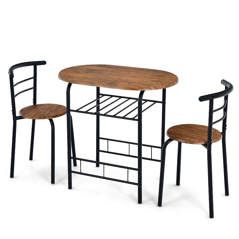 3-piece Space-saving Bistro Set For Kitchen And Apartment