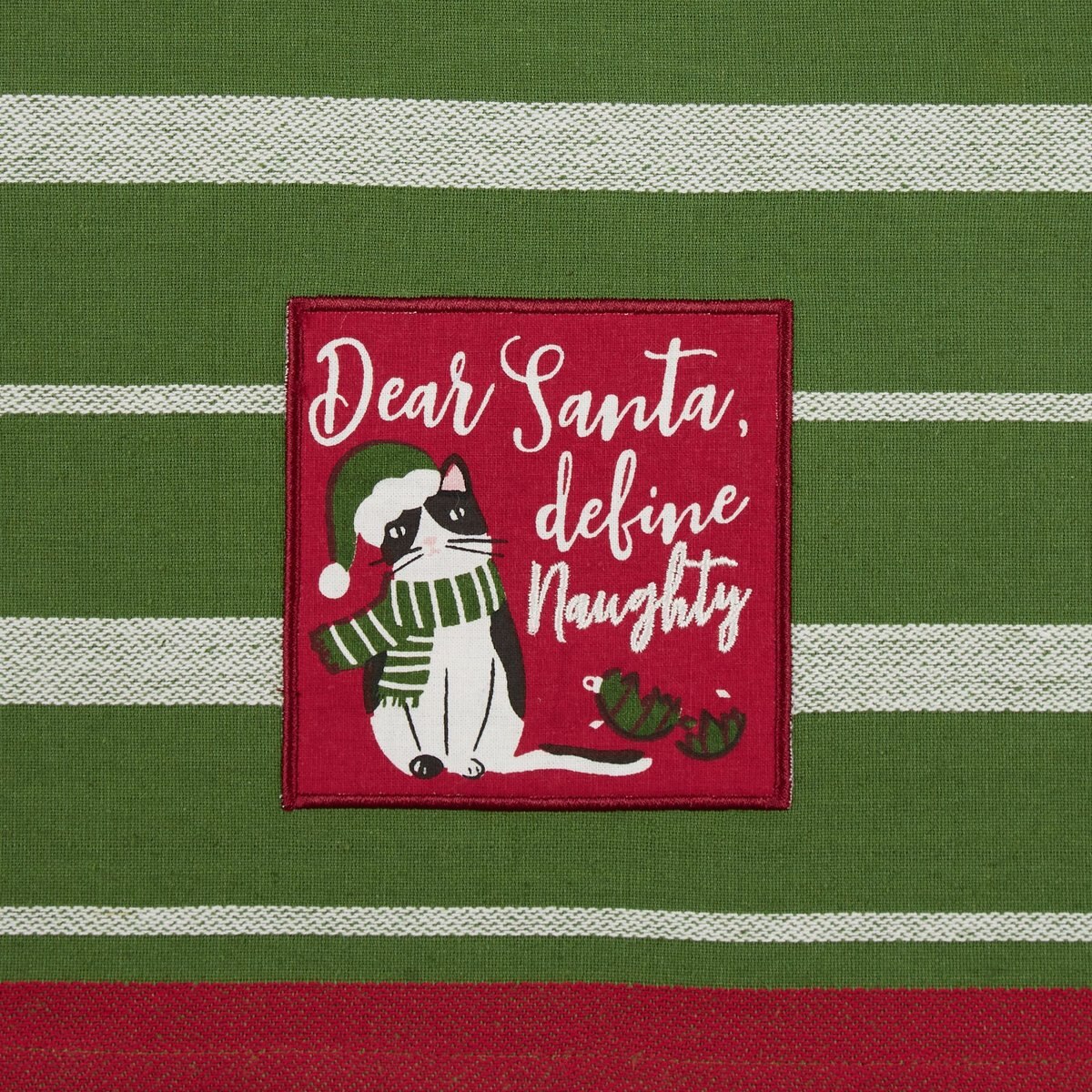 Design Imports Dear Santa Embellished Dish Towel