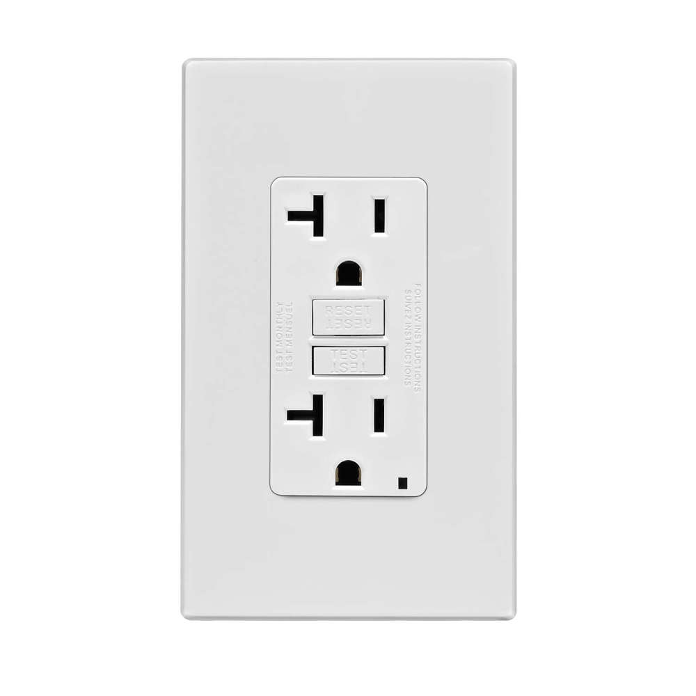 Leviton SmartlockPro GFCI Outlet 20A 125V White NEMA 5-20R ;