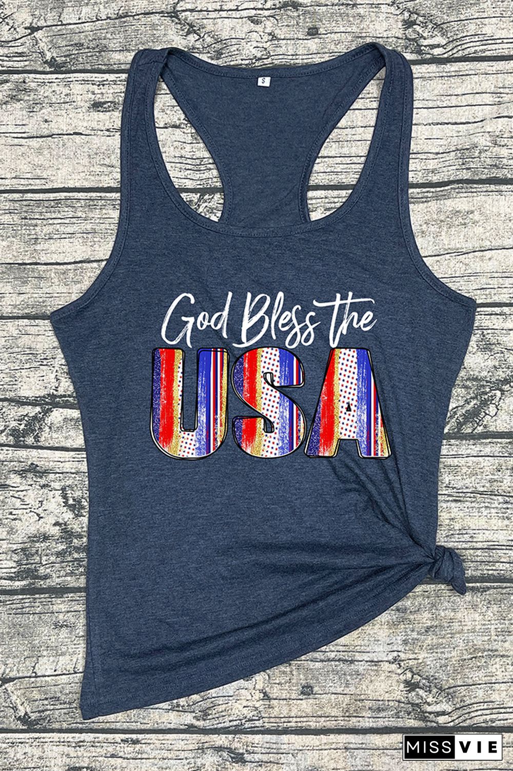 God Bless The USA Printed Sleeveless Tank Top Wholesale