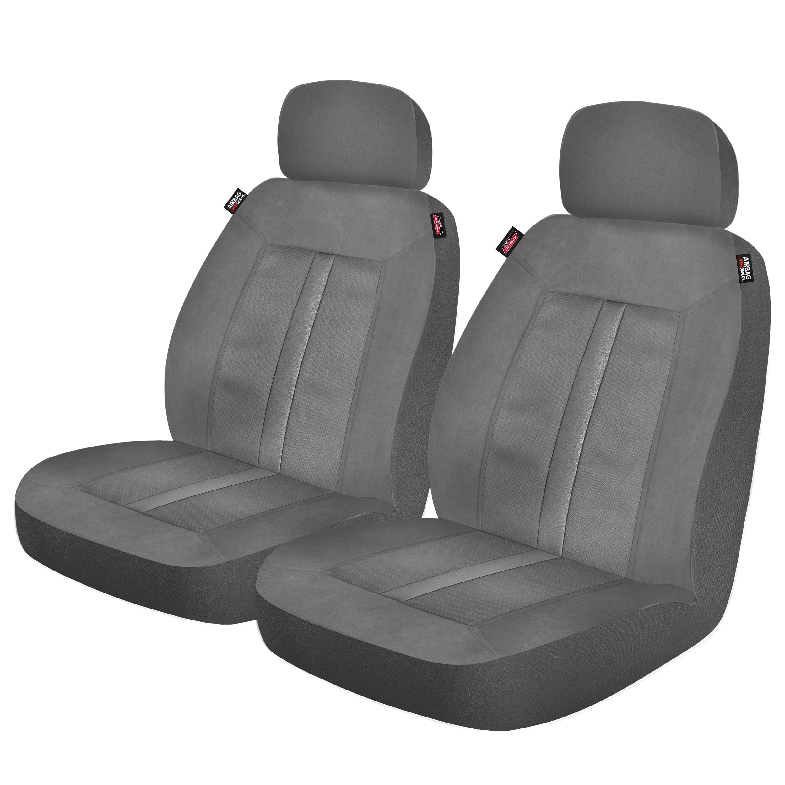 Genuine Dickies 2 Piece Sorrento Car Seat Covers Gray， 43262WDI