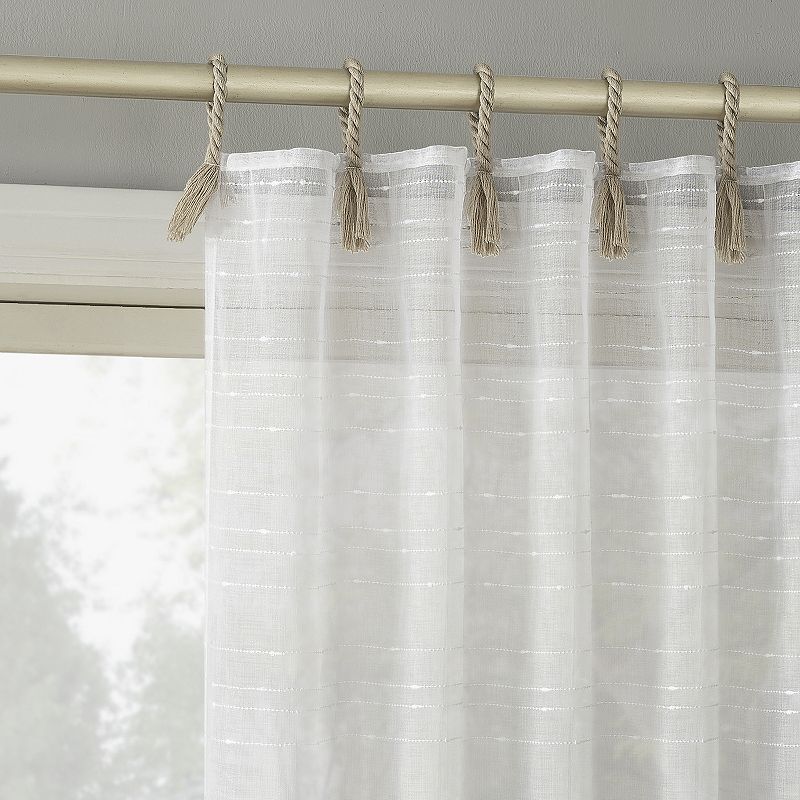 No. 918 Noemi Semi-Sheer Rope Tab Top 1 Curtain Panel